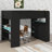 Full Size Wood Bunk Bed With Height-Adjustable Desk,Wardrobe,Ample Storage Space And RGB Light-1844446424