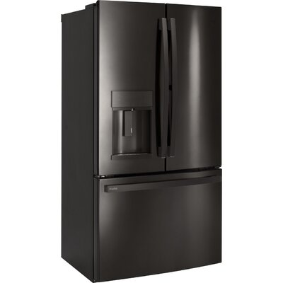 35.75'' Counter Depth French Door 22.1 cu. ft. Refrigerator -  GE Profile™, PYD22KBLTS