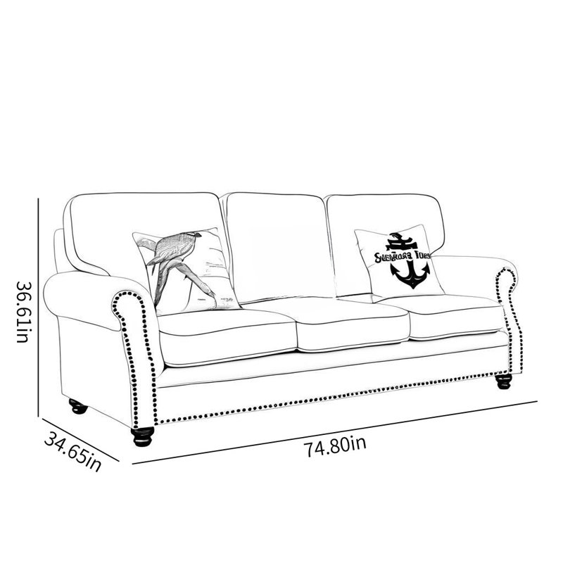 American Country Living Room Sofa