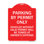 Enseigne Signmission Designer Series - Stationnement sur permis seulement Les véhicules sans permis valide seront remorqués aux frais du propriétaire | Panneau architectural rouge et blanc en aluminium de gros calibre 18 po x 18 po