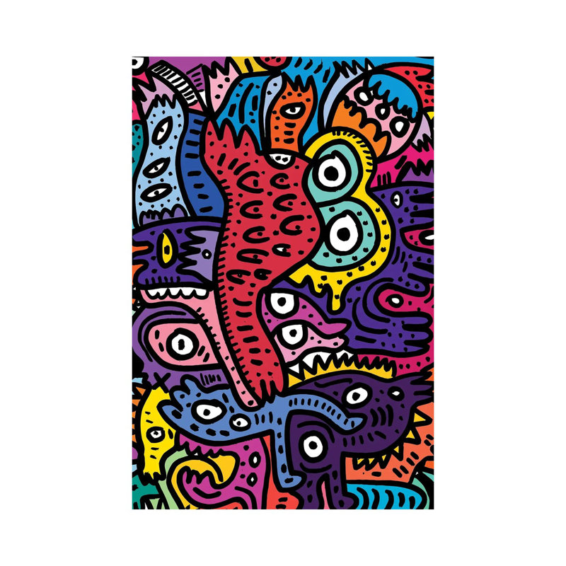 Graffiti Summer Monsters 1 Piece Wrapped Canvas Wall Art, 30.48 cm H x 45.72 cm W