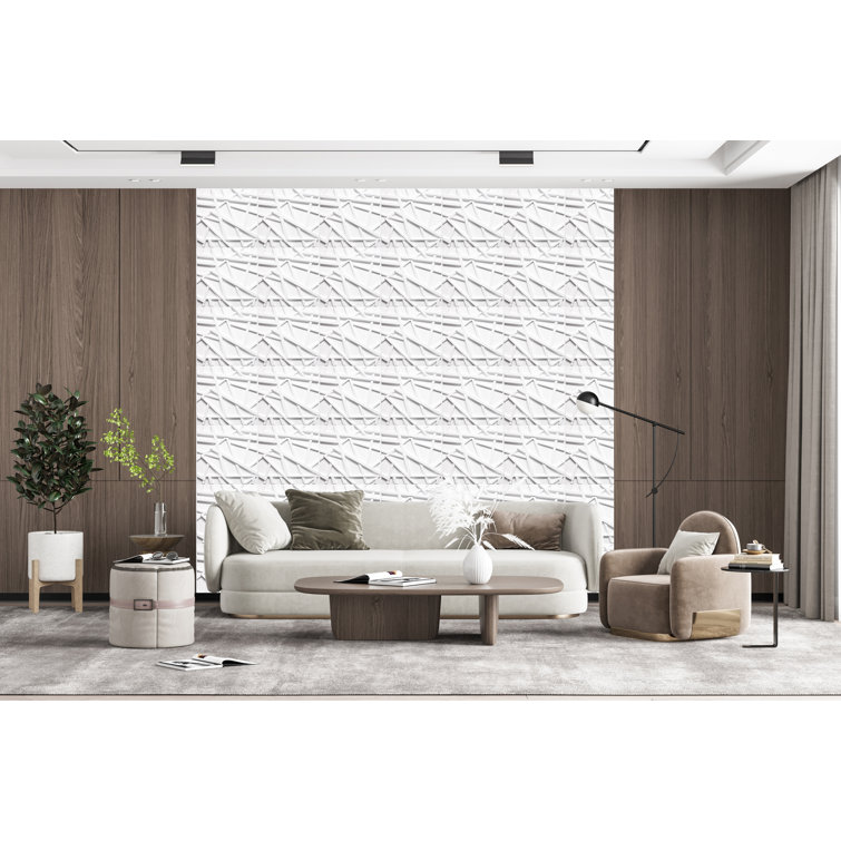 Falkirk Ross 19.7" X 19.7" Trusan 3D Wall Panel In White