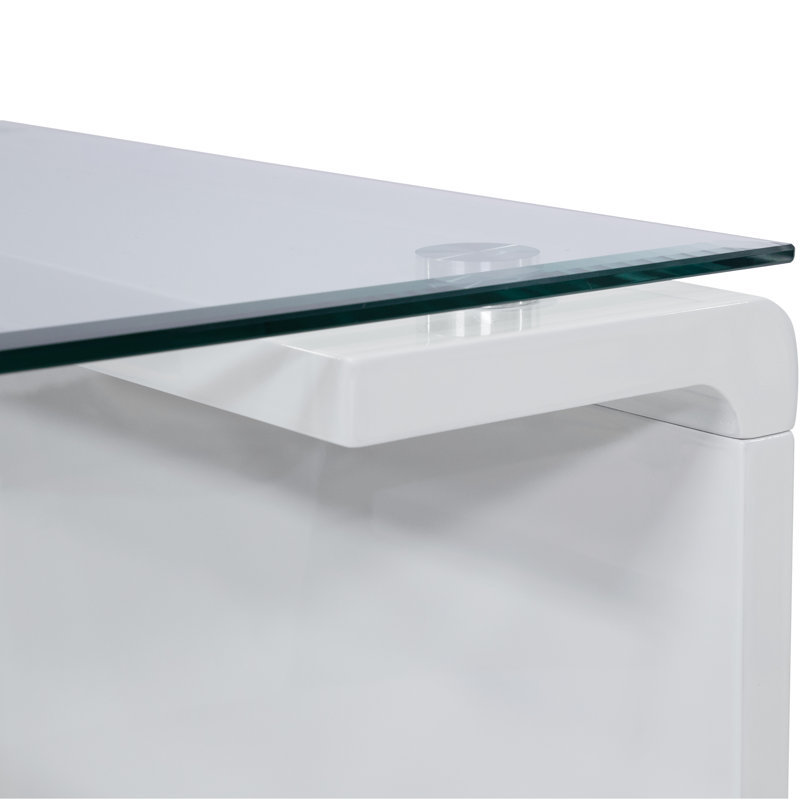 Glass Top End Table