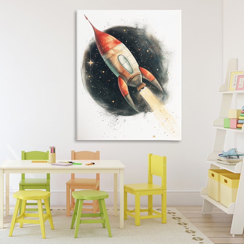 «Journey To Space Rocket», conception par Ray Powers, H 48 po x l 36 po