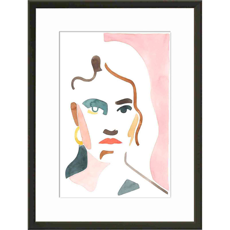 «She Shadow I» par Grace Popp - peinture encadrée, Noir, H 12 po x l 12 po