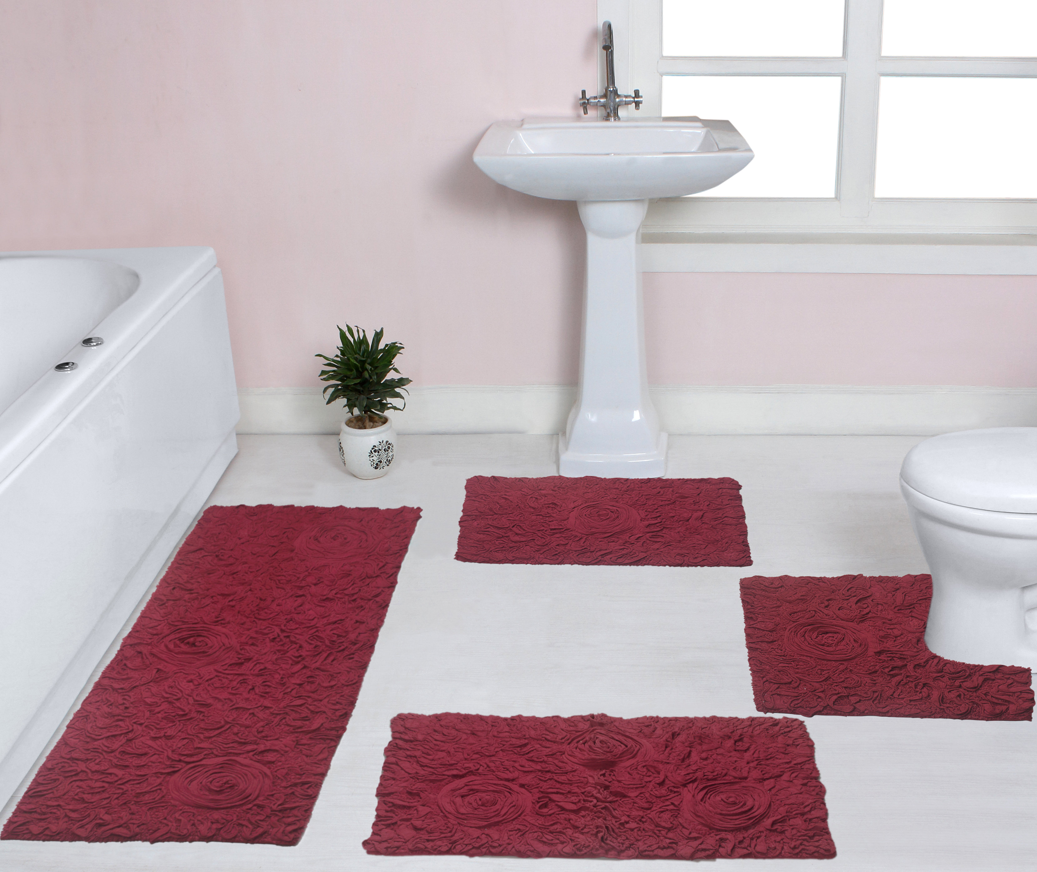 Bathroom Rugs, Bathroom Rug, Bath Mats for Bathroom, Bathroom Mats, Bath Rug,  Bathroom Mat, Bath Rugs for Bathroom, Cute Bath Mat Set, Shower Mat Non  Slip Mildew Resistant, Pink 