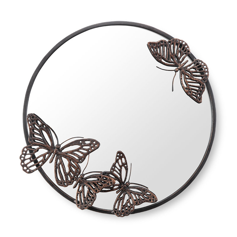 Butterfly Round Wall Mirror