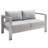 Shore Sunbrella Fabric Aluminum Outdoor Patio Loveseat-521750282