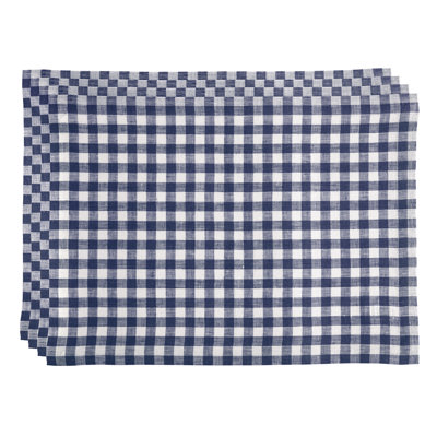 Gingham Checks - 100% Pure Linen Placemats