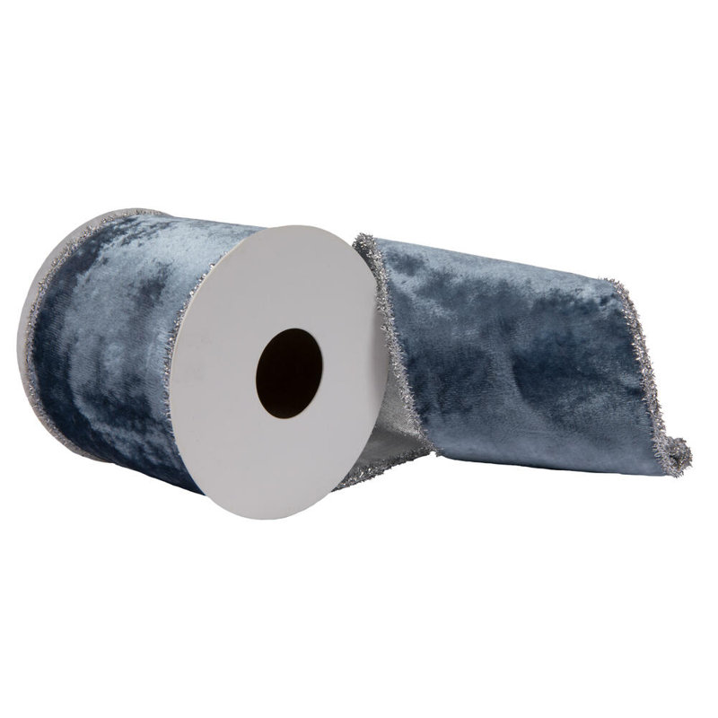 Ruban de Noël, H 4 po x l 180 po x P 4 po, Bleu