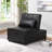 Folding Ottoman Sofa Bed Black