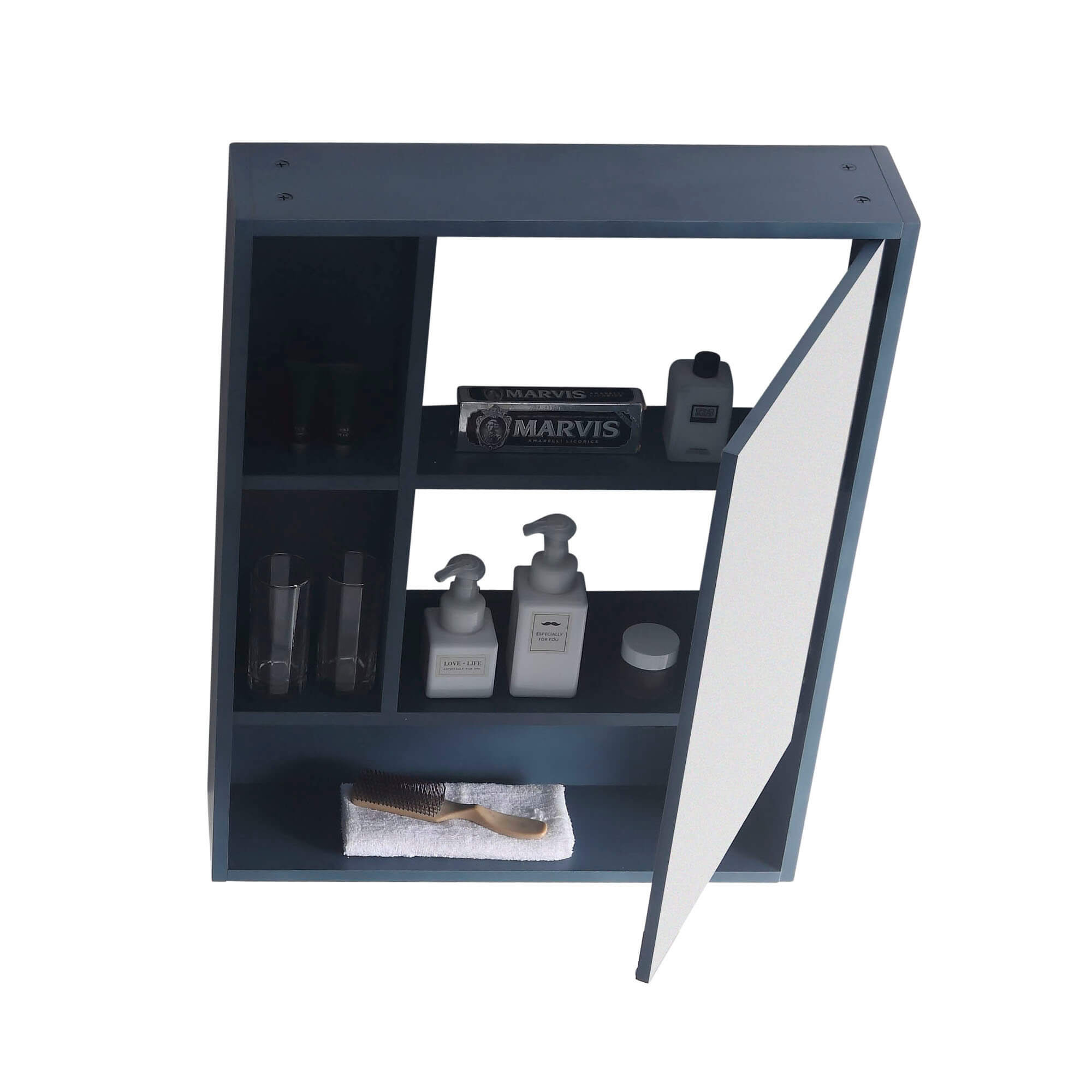 Jensen Surface Medicine Cabinet, Blue, Right