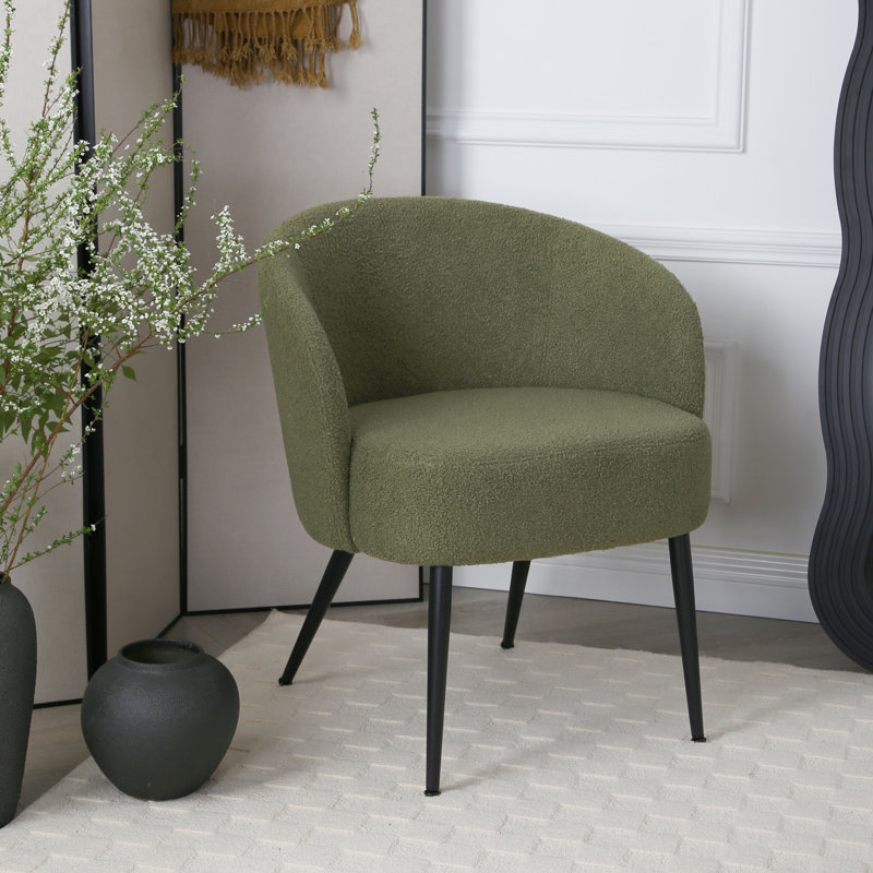 Upholstered Armchair, Green