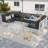 6 - Person Premium Patio Wicker Sectional Seating Group With Cushions-1943757584