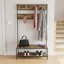 Sylvie Iron Industrial Hall Tree with Bench and Shoe Storage-210116277
