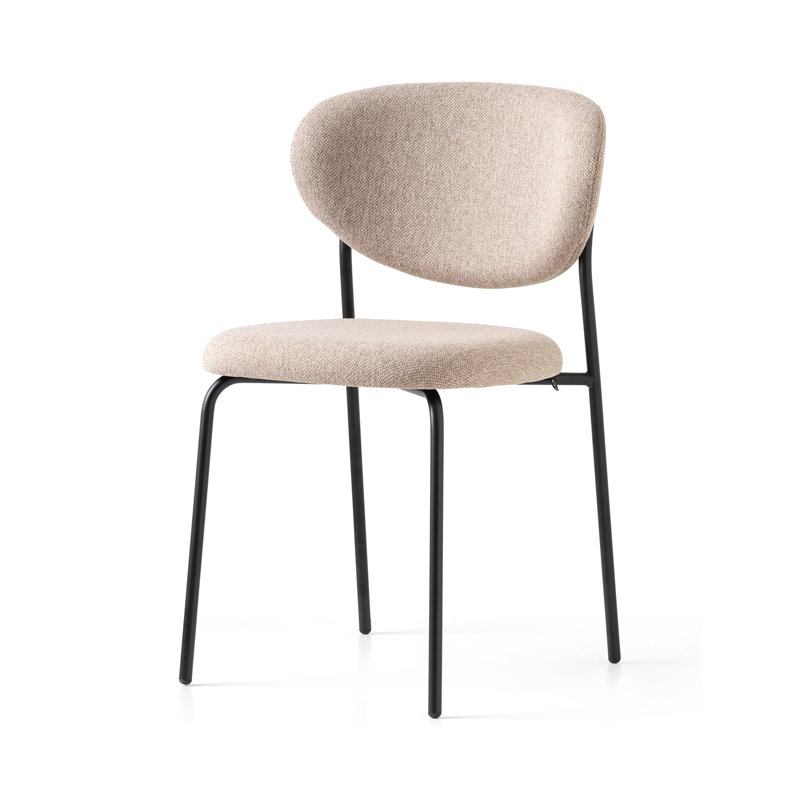 Chaise rembourrée Cozy, Taupe, Taupe mat