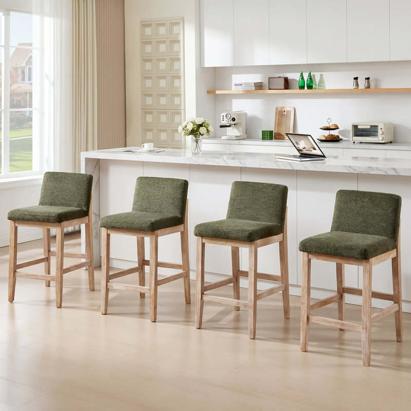 Tabouret de bar Albia Modern Farmhouse, Vert, Gland