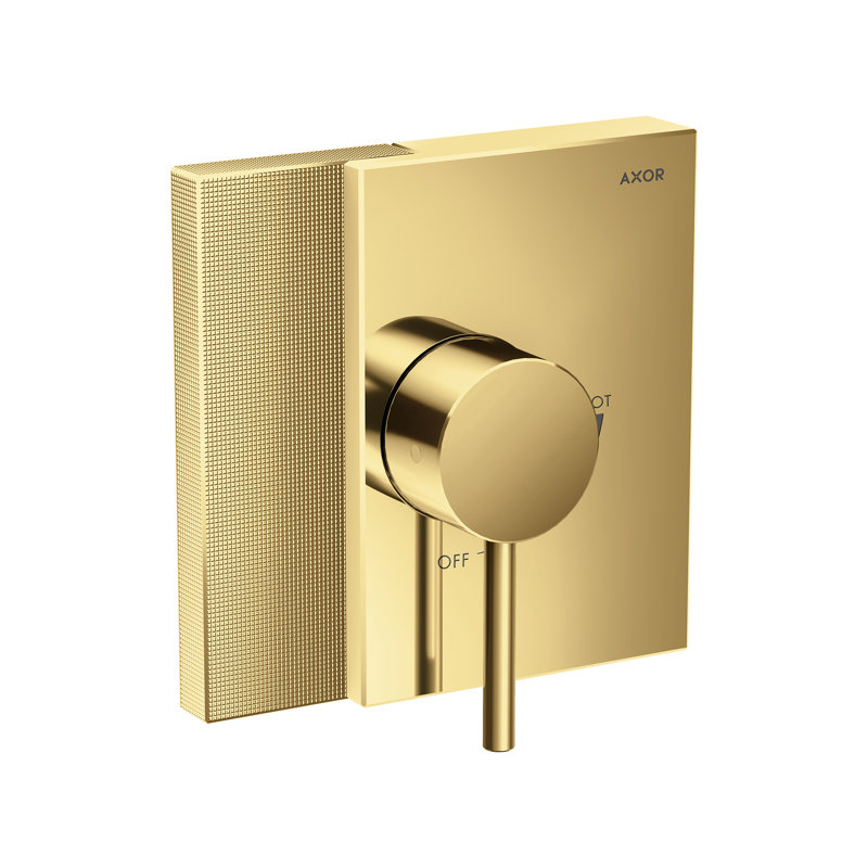AXOR Edge Diamond Cut Pressure Balance Trim Valve Trim Only, Polished Gold Optic