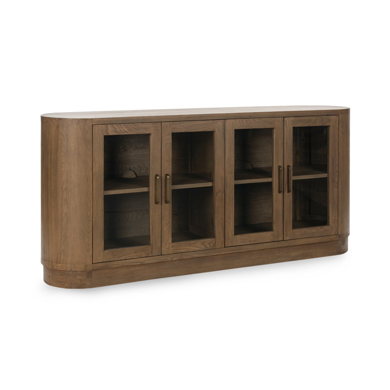 Buffet en placage de chêne 78 po Vander, Brun fauve