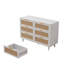 43,31 po Armoire de rangement en rotin 6 tiroirs-236743500