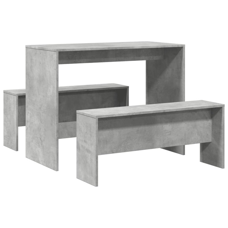 Ensemble de table et banc de salle à manger , Gris