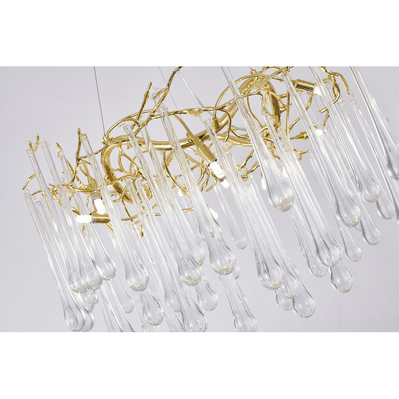 Lustre géométrique unique à 12 lumières