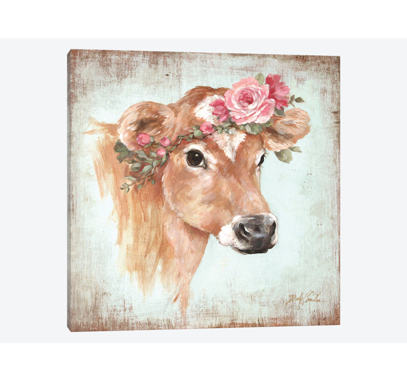 « rosie », reproduction sur toile, H 12 po x l 12 po x P 1,5 po, Pas de tapis, Toile tendue