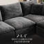 Ensemble de canapé en chenille 3 pièces Kreyton Paros Boneless, Compression Cloud Couch, gris