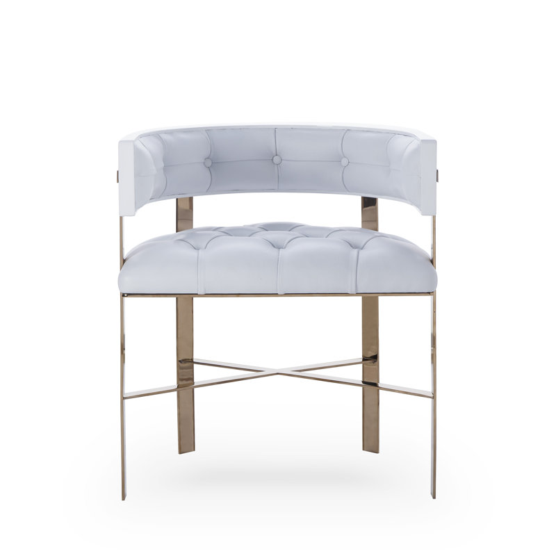 Oakland Leather Arm Chair, White