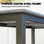 Rectangular Metal Outdoor Dining Table , 180cm cm W 86cm cm D-679644627