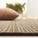 Nazım Natural Fiber Sisal With Latex Striped Rug