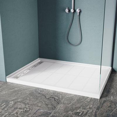 Élégante base de douche en acrylique l 48 po x P 36 po x H 4 po