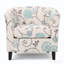 Tacie 29" W Floral Barrel Chair with Birch Wood Legs-107531847
