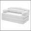 Canapé pliable à deux places en velours côtelé avec coussin moelleux-1697889394