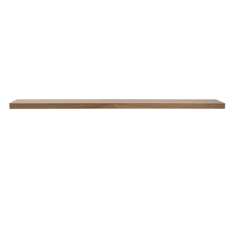 Tablette flottante en bois manufacturé Sherice, H 1,97 po x l 74,81 po x P 10,24 po, Noyer
