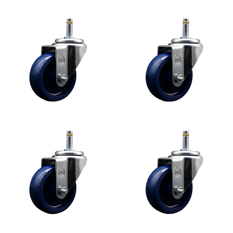 urethane Swivel Grip Ring Stem Caster Set