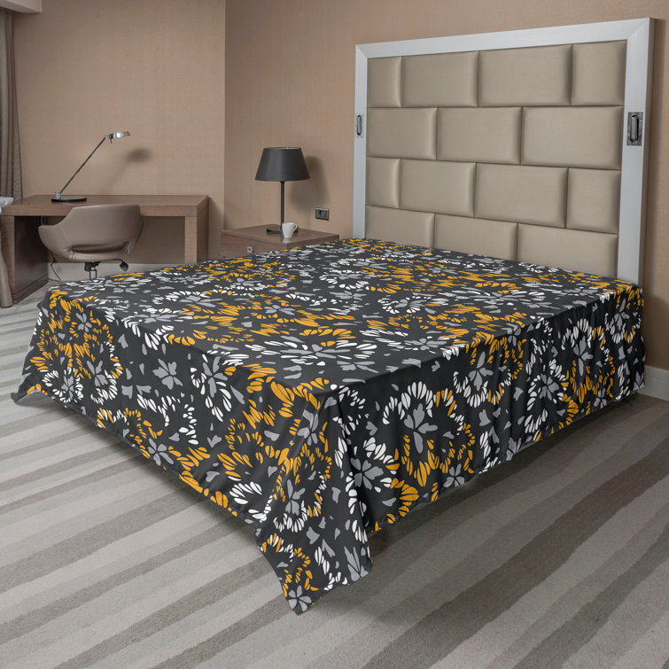 Ambesonne, drap plat floral pivoines, art botanique printanier
