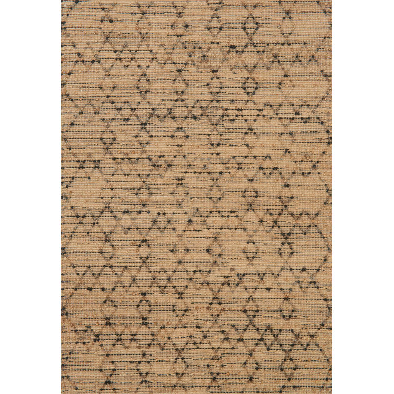 Handmade Beacon Geometric Black Wool-Viscose Area Rug - 9'3" x 13'