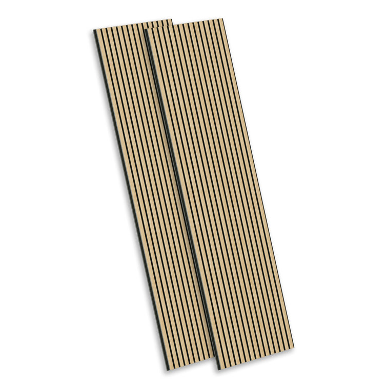 2 PCS (94.5" x 24" Each) 3D Acoustic Slat Wall Panels, Wall and ceiling decorative panels (Set of 2/31.5sq. ft.)