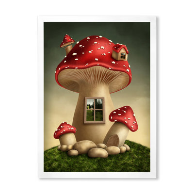 Fantasy Mushroom House - Peinture sur toile