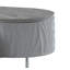 Oval Grey High Gloss Coffee Table With Build And Attractive Finish For Living Room Metal Table, Enhancing Decor