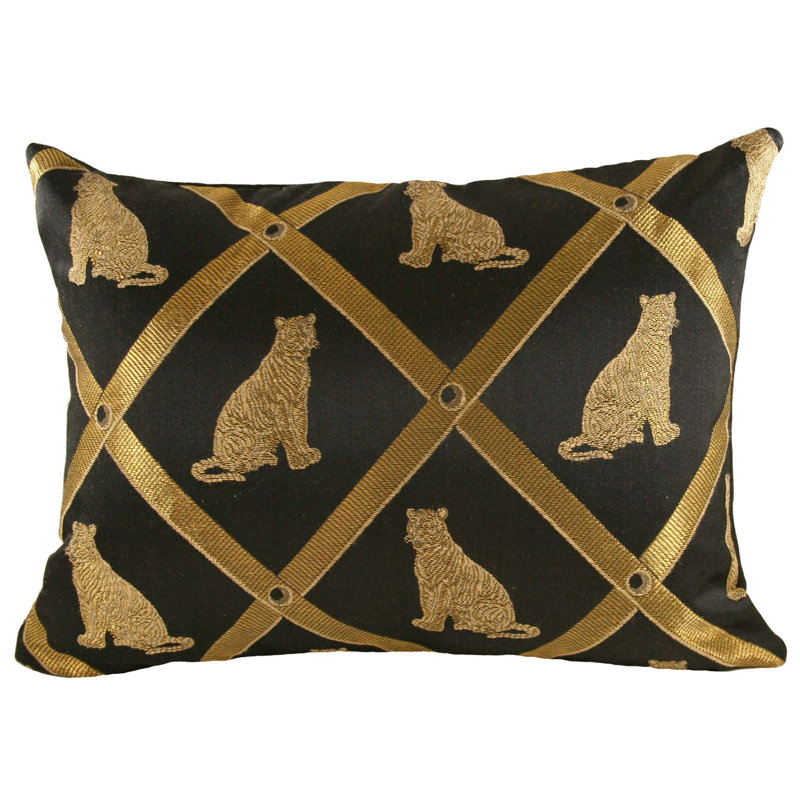 Tigris Geometric Cotton Blend Reversible Throw Pillow