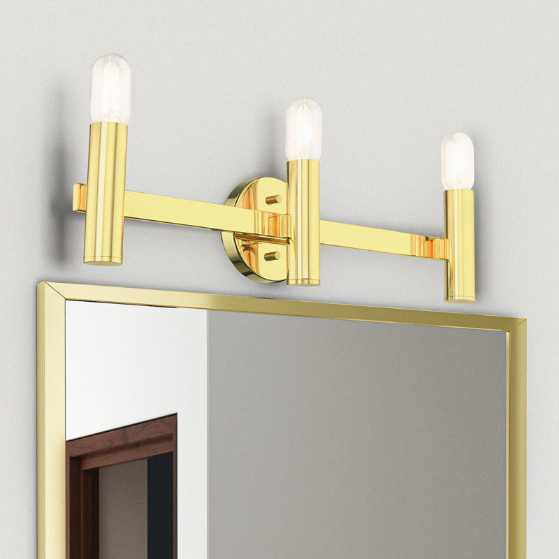 Johns 3 - Light Dimmable Vanity Light, Polished Brass