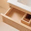 Meuble-lavabo simple flottant mural de 36 pouces avec lavabo en céramique et rangement spacieux pour les salles de bain modernes