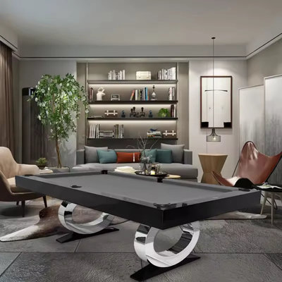 Table de billard moderne en ardoise blanche 9 pi Daphne