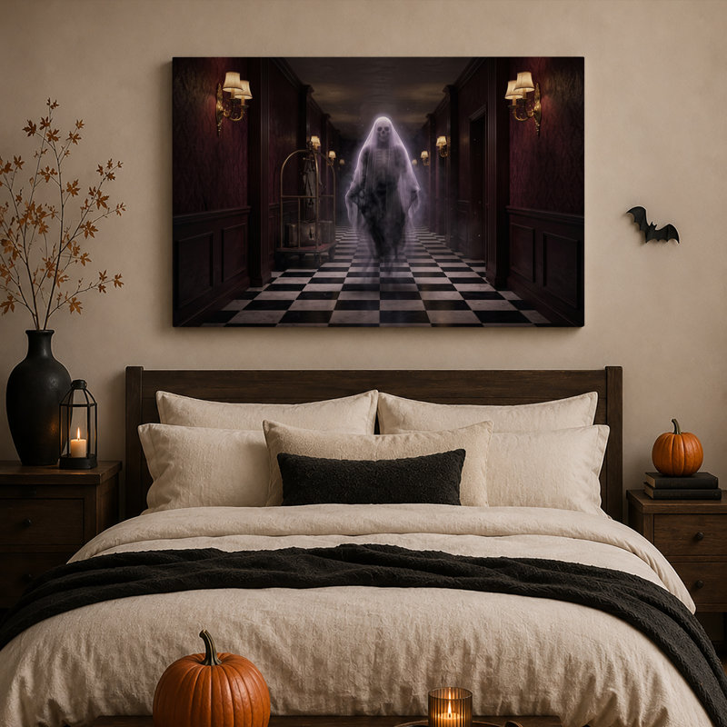 Art mural sur toile halloween, H 12 po x l 18 po