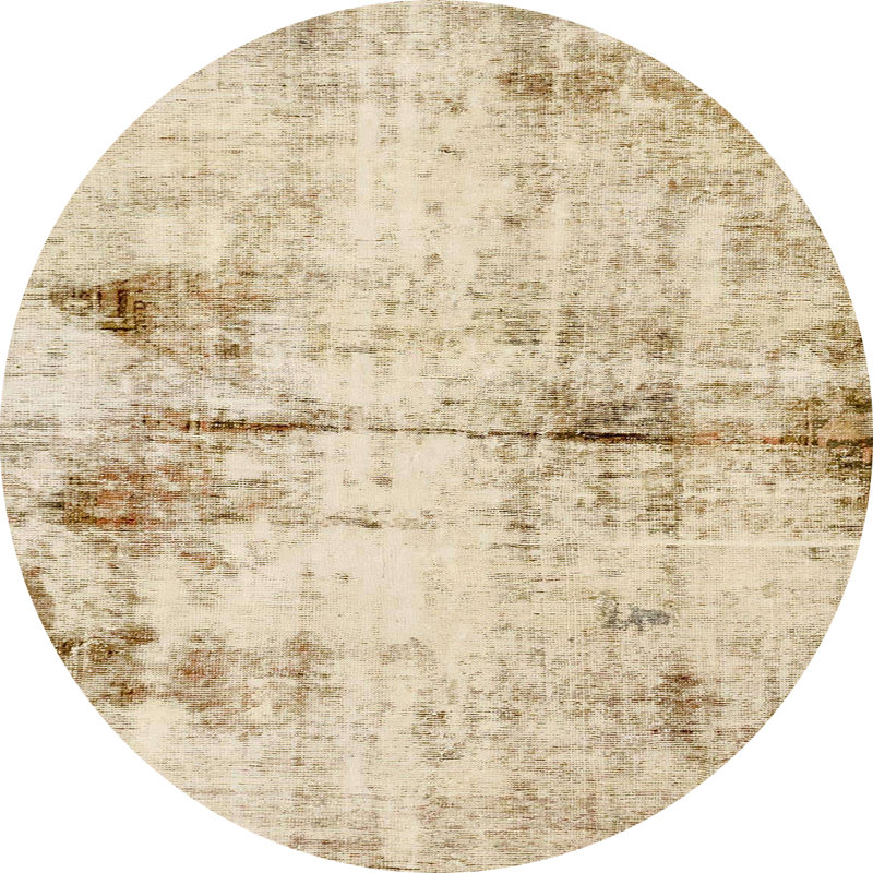 Tapis abstrait moderne, Rond 7 pi