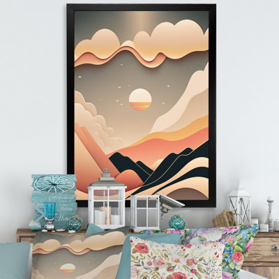 Pleine lune montagne sérénité IV - reproduction sur toile