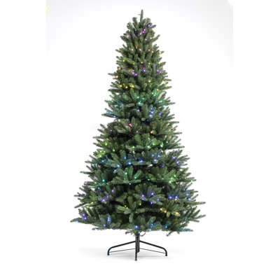 Twinkly 7.5-foot Prelit Artificial Christmas Tree, App-controlled 400 Rgb Multicolor And White Led Lights