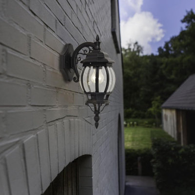 Matte Black 45 cm H Hardwired Outdoor Wall Lantern